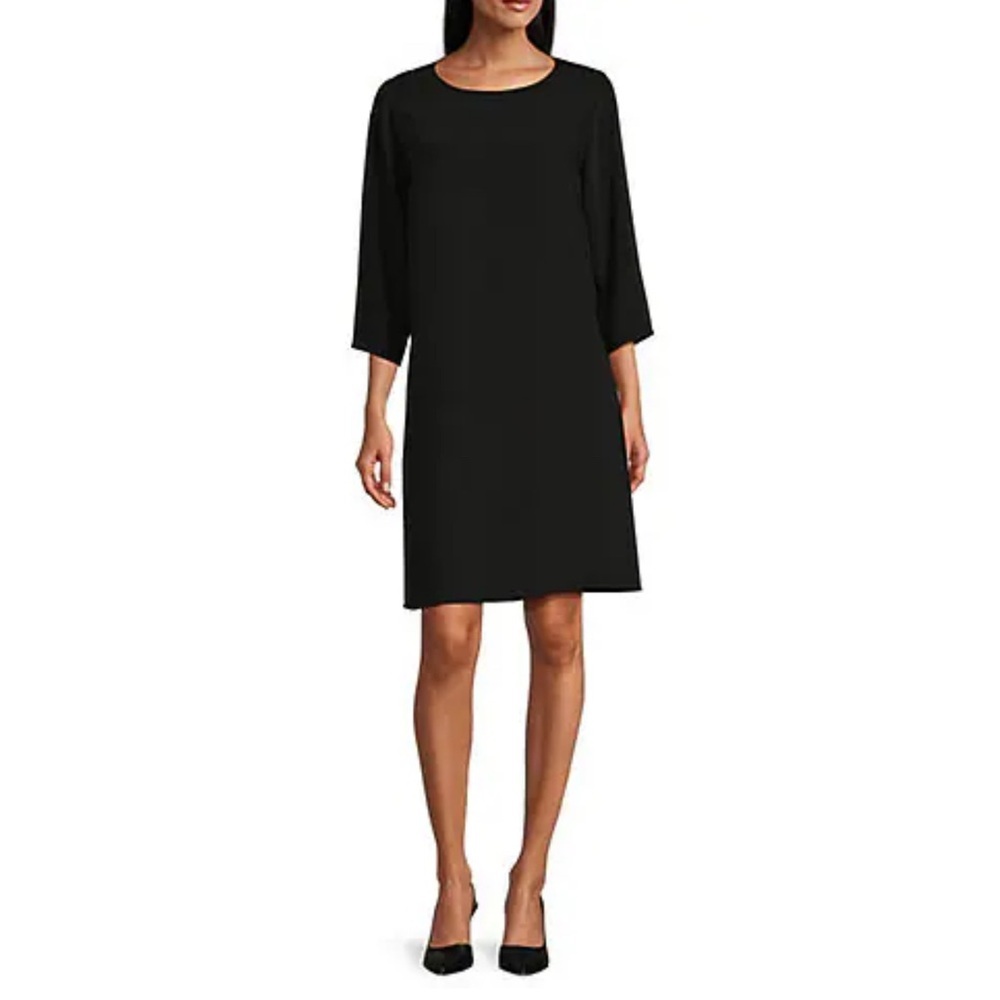 Vince 100% Silk Black Shift Dress, size 4
